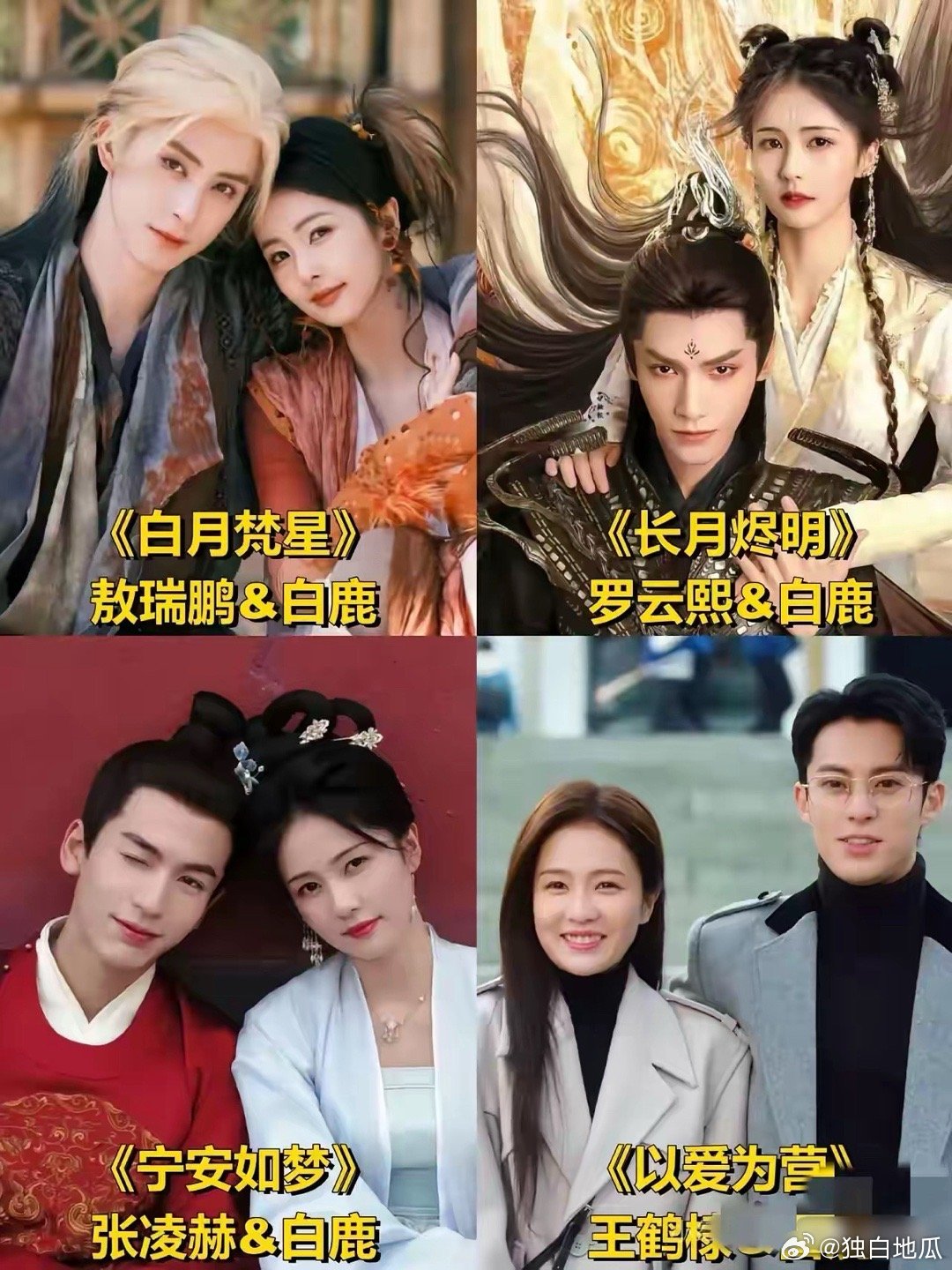 震惊！白鹿合作众男神